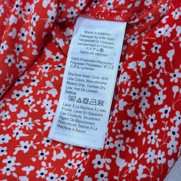 J.Crew Red Floral Cottagecore Sleeveless Flowy Top XXS - Picture 3 of 7
